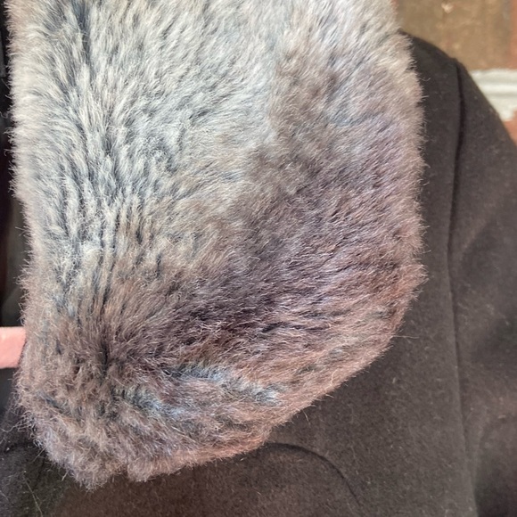 Girl’s Rothschild Black “Skater” Dress Coat with Faux Fur Trim, Size 8 - Picture 4 of 12